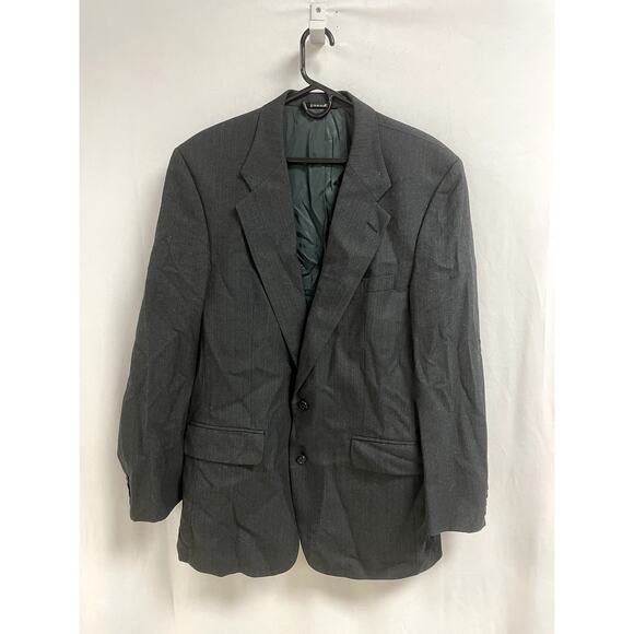 BURBERRY SAKS 5TH AVE Herringbone Pure Wool Sport Coat Two Button Gray Men's - Picture 1 of 16